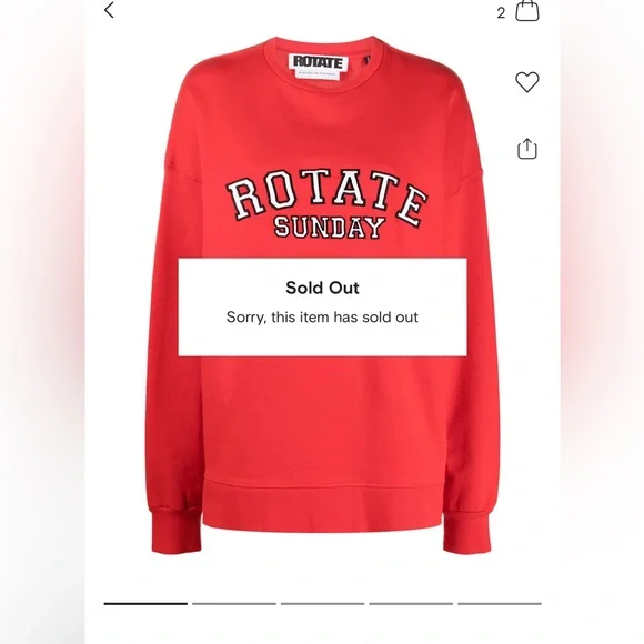 ❤️ ROTATE SUNDAY
Iris logo-embroidered organic cotton-jersey sweatshirt like NEW - Picture 6 of 17